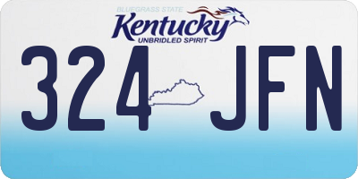 KY license plate 324JFN