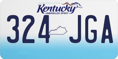 KY license plate 324JGA