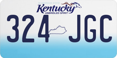 KY license plate 324JGC