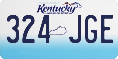 KY license plate 324JGE