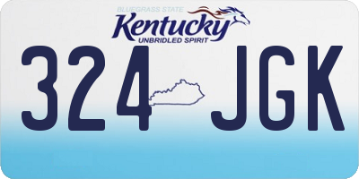 KY license plate 324JGK