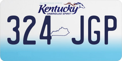 KY license plate 324JGP