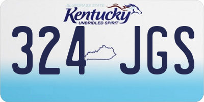 KY license plate 324JGS