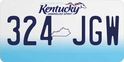 KY license plate 324JGW