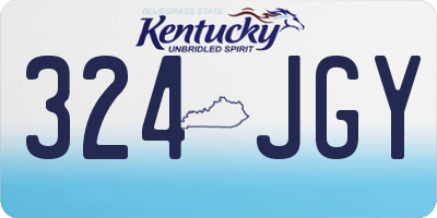 KY license plate 324JGY