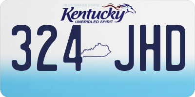 KY license plate 324JHD