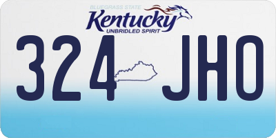 KY license plate 324JHO