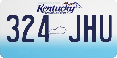 KY license plate 324JHU