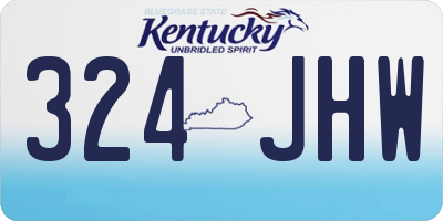 KY license plate 324JHW
