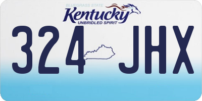 KY license plate 324JHX