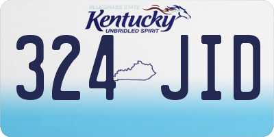 KY license plate 324JID