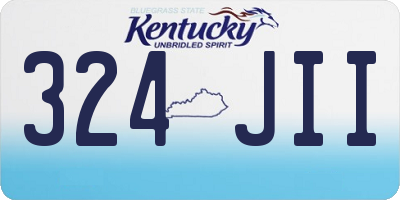 KY license plate 324JII