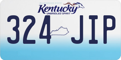 KY license plate 324JIP