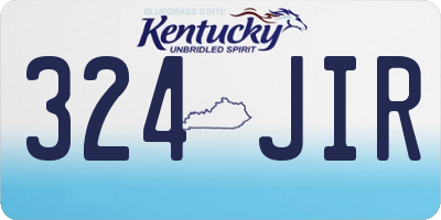 KY license plate 324JIR