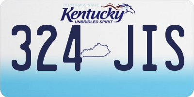 KY license plate 324JIS
