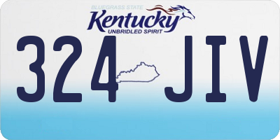 KY license plate 324JIV