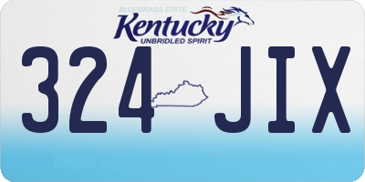 KY license plate 324JIX