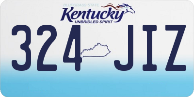 KY license plate 324JIZ
