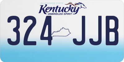 KY license plate 324JJB