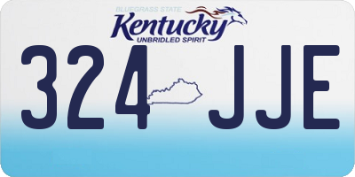 KY license plate 324JJE