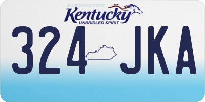 KY license plate 324JKA