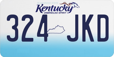 KY license plate 324JKD