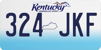 KY license plate 324JKF