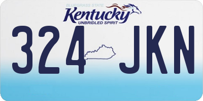 KY license plate 324JKN