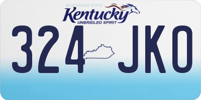 KY license plate 324JKO