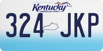 KY license plate 324JKP
