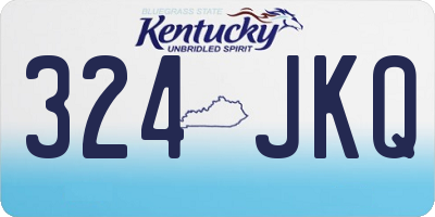 KY license plate 324JKQ