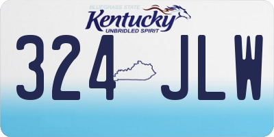 KY license plate 324JLW
