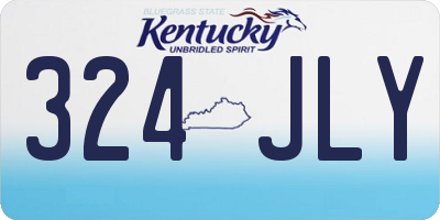 KY license plate 324JLY
