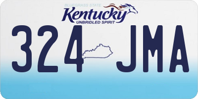 KY license plate 324JMA