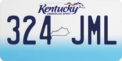 KY license plate 324JML