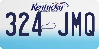 KY license plate 324JMQ
