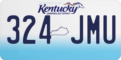 KY license plate 324JMU