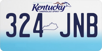 KY license plate 324JNB