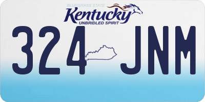 KY license plate 324JNM
