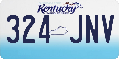 KY license plate 324JNV