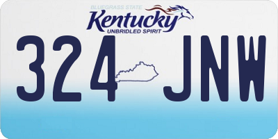 KY license plate 324JNW