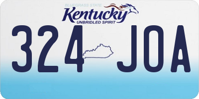 KY license plate 324JOA