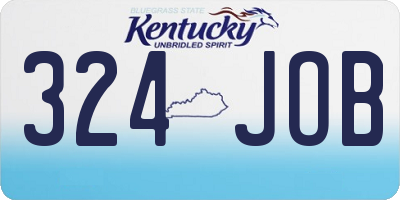 KY license plate 324JOB