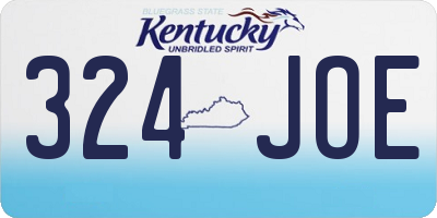 KY license plate 324JOE