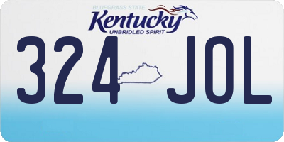 KY license plate 324JOL