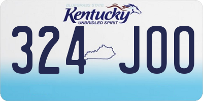 KY license plate 324JOO