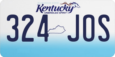 KY license plate 324JOS
