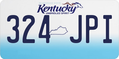 KY license plate 324JPI