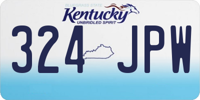 KY license plate 324JPW