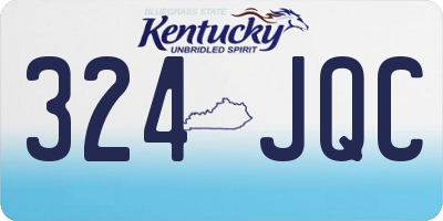 KY license plate 324JQC